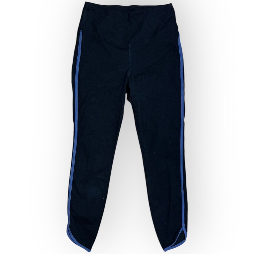 Halara Black Side Stripe Cropped Leggings S High Waist Stretch‎ Yoga Activewear